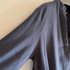 Par en Par V-neck Faded Black Tunic Top with Pockets